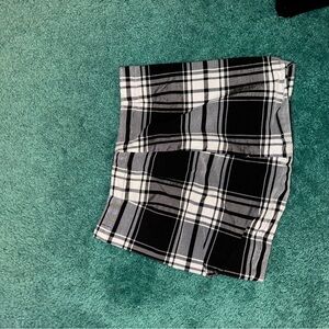 Black and White Plaid Skirt
